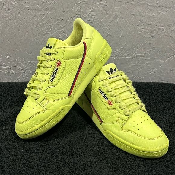 🔥🔥 ADIDAS Continental 80 'Semi-Frozen Yellow' Sneakers Men Sz 9 - EUC - Picture 1 of 12